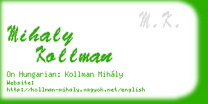 mihaly kollman business card
