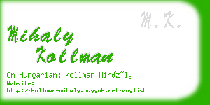 mihaly kollman business card